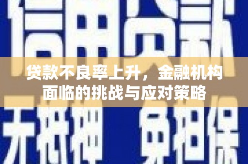 华阴贷款不良率上升，金融机构面临的挑战与应对策略