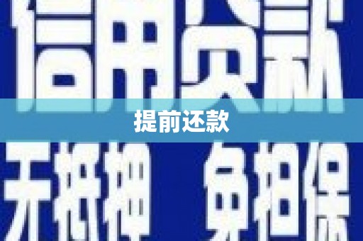 华阴提前还款