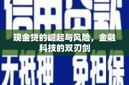 华阴现金贷的崛起与风险，金融科技的双刃剑