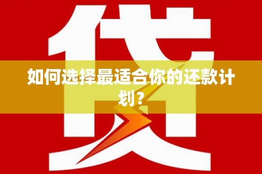 华阴如何选择最适合你的还款计划？