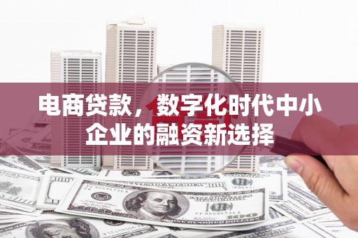 华阴电商贷款，数字化时代中小企业的融资新选择