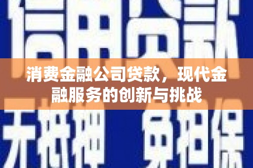 华阴消费金融公司贷款，现代金融服务的创新与挑战