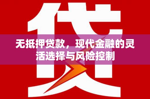 华阴无抵押贷款，现代金融的灵活选择与风险控制