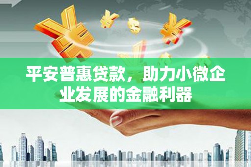 华阴平安普惠贷款，助力小微企业发展的金融利器