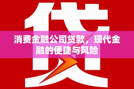 华阴消费金融公司贷款，现代金融的便捷与风险