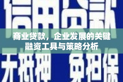 华阴商业贷款，企业发展的关键融资工具与策略分析