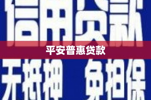 华阴平安普惠贷款