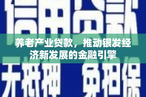 华阴养老产业贷款，推动银发经济新发展的金融引擎