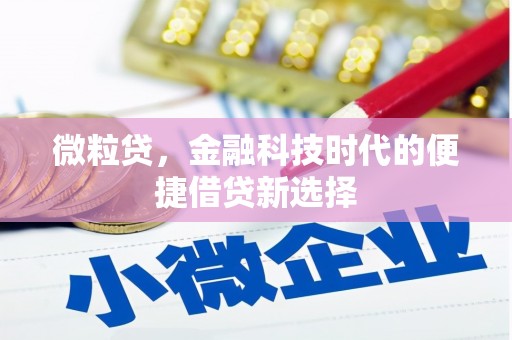 华阴微粒贷，金融科技时代的便捷借贷新选择